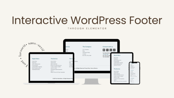 Interactive WordPress Footer For Elementor