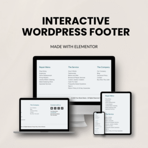 Interactive WordPress Footer For Elementor