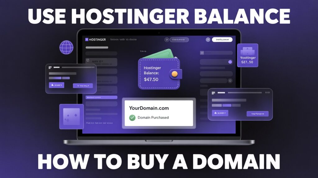 Use Hostinger Balance To Purchase a Domain